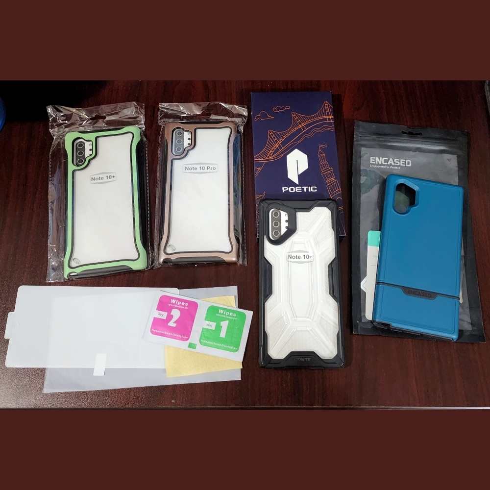 *SOLD* Samsung Note 10 Plus 10+ Case 4 Cases Screen Protector Bundle